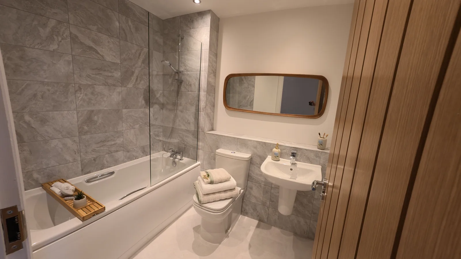 Staged bathroom