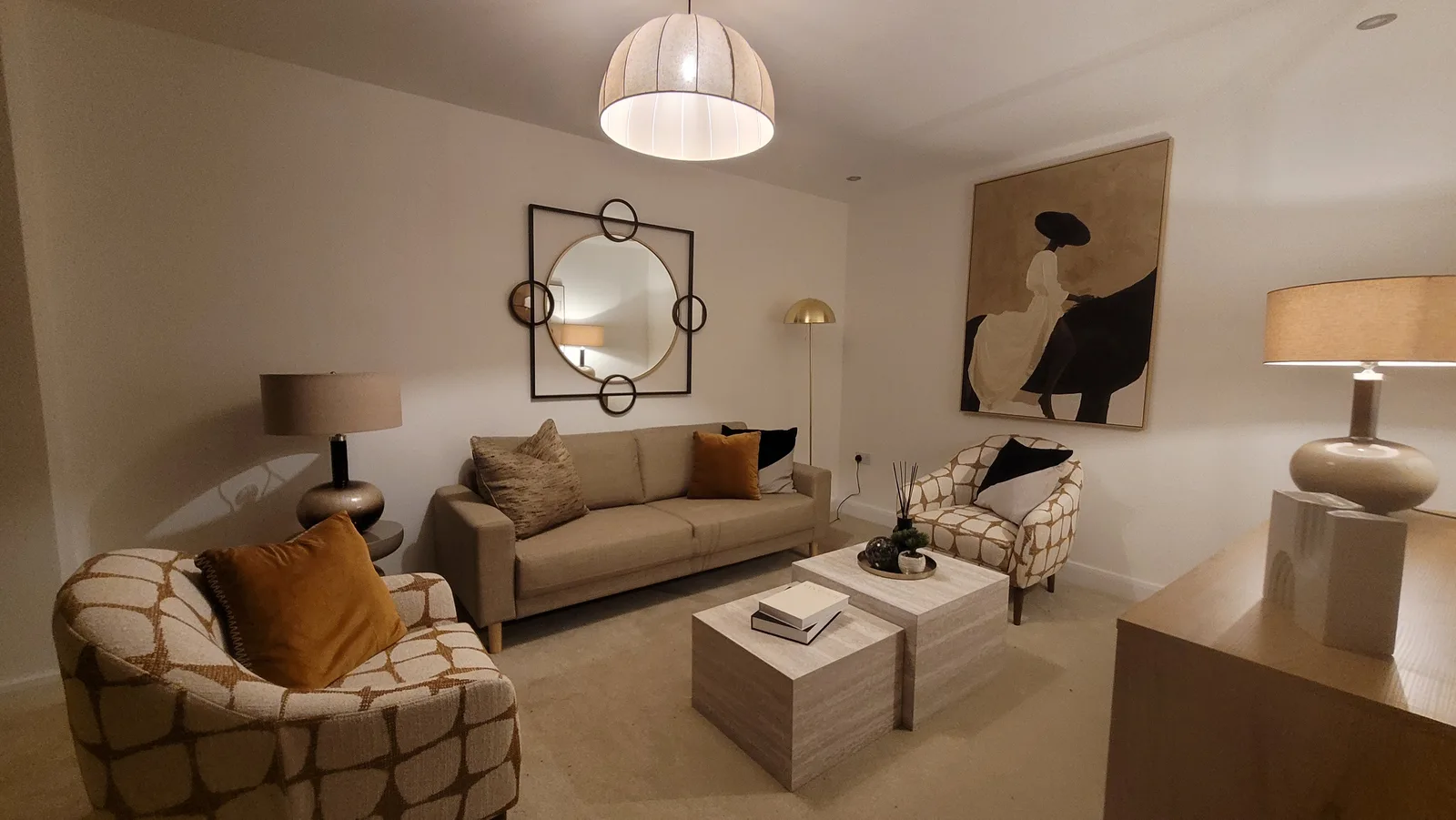Staged living room